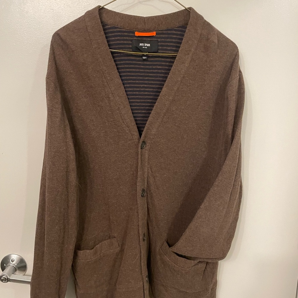 Small Men’s Chocolate Brown Jack Spade Cardigan Sweater